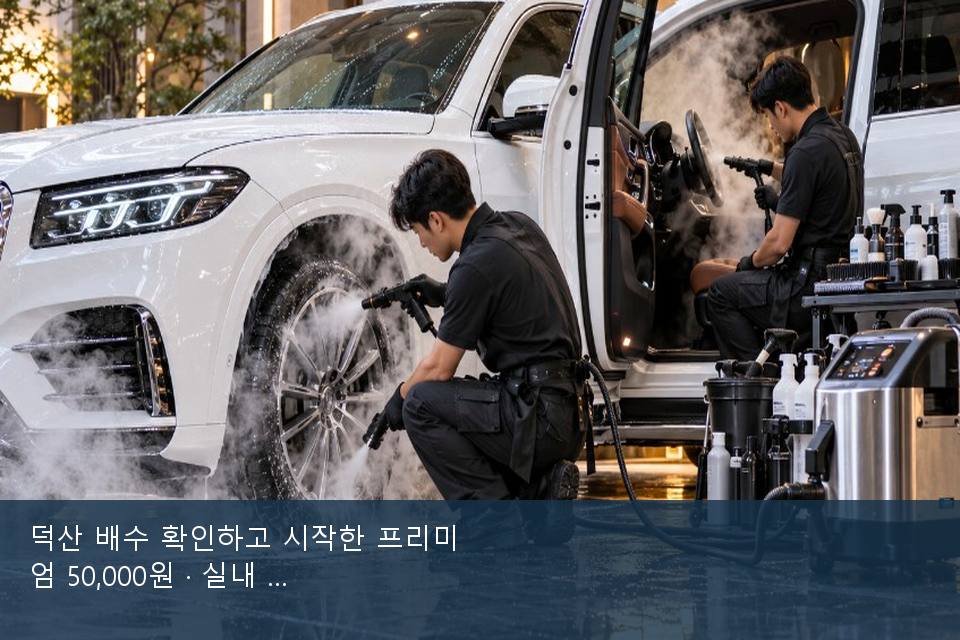 덕산 배수 확인하고 시작한 프리미엄 50,000원 · 실내 냄새를 연 기록